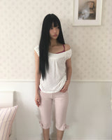 Helty Eyelet Puff Sleeveless Top