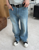 レコード セミフレア デニム パンツ