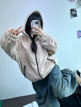 OVERFIT FLEECE ZIP-UP💛🤎🖤 - 3 COLORS