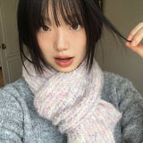 Khi ボカシ ラベル ソフト スカーフ マフラー