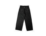 Muel Back Adjust Roll-Up Raw Denim Pants