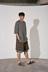 ヴィンテージカモレイヤード 1/2 パンツ (Khaki)