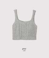 UE Square Twist Knit Bustier (4color)