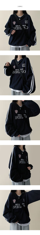 Cana V-neck track sweatshirt