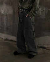 Hunter Rivet Denim Pants (Deep Blue)
