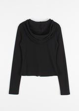 RIB SLIM HOOD ZIP-UP