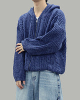 ノティニットフーディージップアップ(Blue)