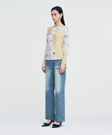 Elemental Motif Patchwork T-shirt _ YELLOW