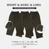 [short, basic, long choice*] high banding side incision コットンワイドパンツ