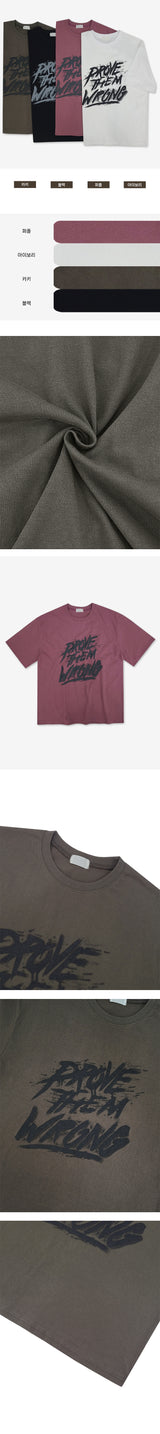 ループオーバーサイズフィットショートスリーブTシャツ