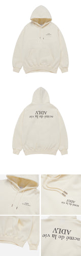 24FW アップサイドダウンロゴナッピングズリーフーディーアイボリー