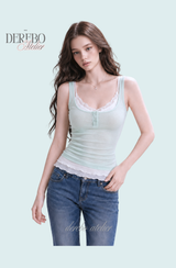 Candy Mint Double Layered Sleeveless (Two Piece) 