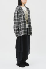 Venny Check Hooded Shirt (3color)