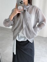 mute shirring skirts (2color)