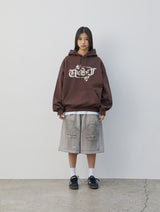 Shining Oval Logo Hoodie (Dark Brown)