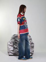 STRIPE POLO SHIRTS (NAVY)
