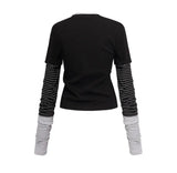 Five Emblem Layered Long-Sleeve T-Shirt