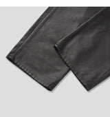 [Unisex] Coating leather wide pants
