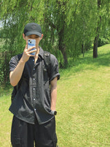Mobin チェックサマーハーフシャツ 6C