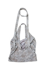 [ID] Distressed Halter Top & Bolero Set (Silver gray)