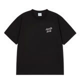 25SS OUTLINE SCRIPT LOGO SHORT SLEEVE T-SHIRT BLACK
