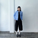 ボクシークロッピードストリペッドシャツ