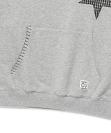 TWIN STAR APPLIQUE HOODIE GREY(CV2FFUM401A)