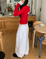 Vintz three-pin tuck balloon wide cotton pants