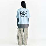 Flame Star Layered Long Sleeve T Pigment Light Blue