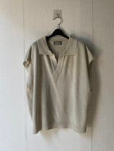 V neck collar knit vest 4C
