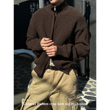 [Unisex] ヒドゥンクロップニットジップアップ(3color)