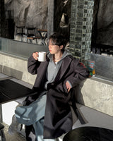 メリーウールニットフードジップアップ
