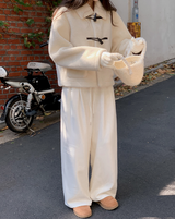 #MZ ニットフリース ワイドトレーニングパンツ (5color)