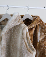 Tier Bambi Fake Fur Hooded Vest (Short Quilted)