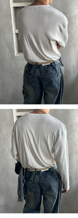 [F/W] Golgi button henry neck long sleeves (4color)