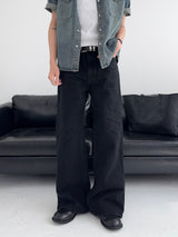 UO Washed Semi-Bootcut Flare Denim Pants
