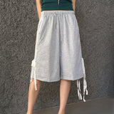 Compu Lace Track Ribbon Bermuda Pants