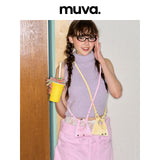 muva. スーパー ミニ トライアングル ライスボール バッグ クロスボディ ポーチ
