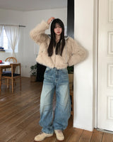 ハーススリットカーブデニムパンツ