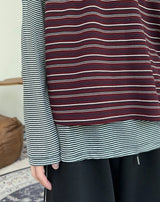 エーダーストライプ半袖Tシャツ