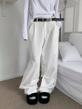  Motion 2WAY Snap Pintuck Wide Banding Long Pants (4 colors)