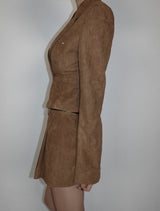 Suede Set-Up Jacket In Camel