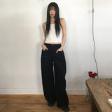 Pech Side Folding Wide Cotton Pants