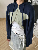 Marco crop knit zip up