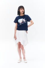 KIRSH X SUNONEBIRD グラフィックスタンダードフィットTシャツ - ネイビー