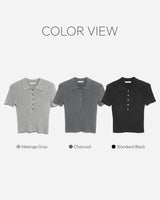 Liffey Collar Short-Sleeved Knitwear