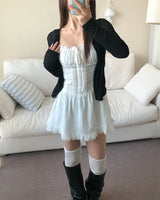 Smoke Bendable Layered Mini Dress (2 colors)