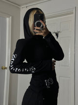 Chrome lettering hoodie