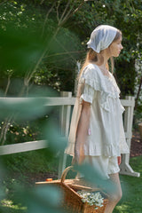 ULLALA PAJAMA Lila Short-sleeve Two-piece Ivory[24162WTSSN]