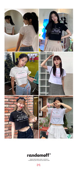 マイハートリボンクロップTシャツ [3COLOR]